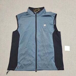 GREYSON Mens Blue Full Zip Sleeveless Vest Golf Outerwear Size XL